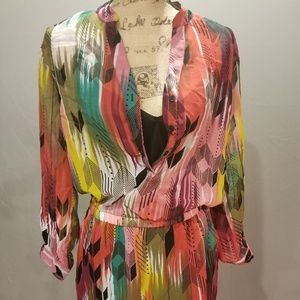 NWT Chiffon Dress with black slip